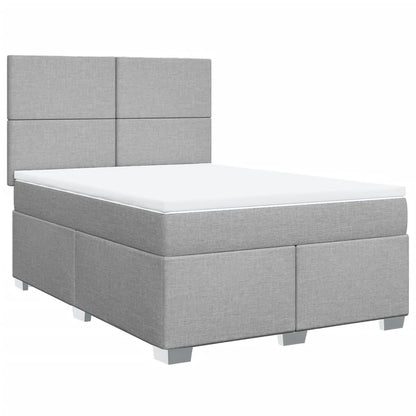 Giroletto a Molle con Materasso Grigio Chiaro 160x200cm Tessuto