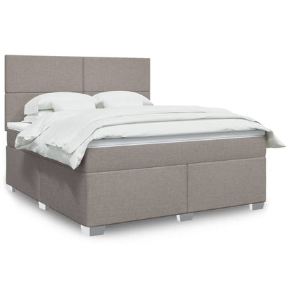 Giroletto a Molle con Materasso Tortora 180x200 cm in Tessuto