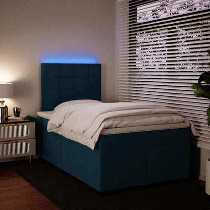 Giroletto a Molle con Materasso Blu 120x200 cm in Velluto
