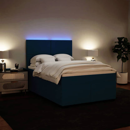Giroletto a Molle con Materasso Blu 160x200 cm in Velluto