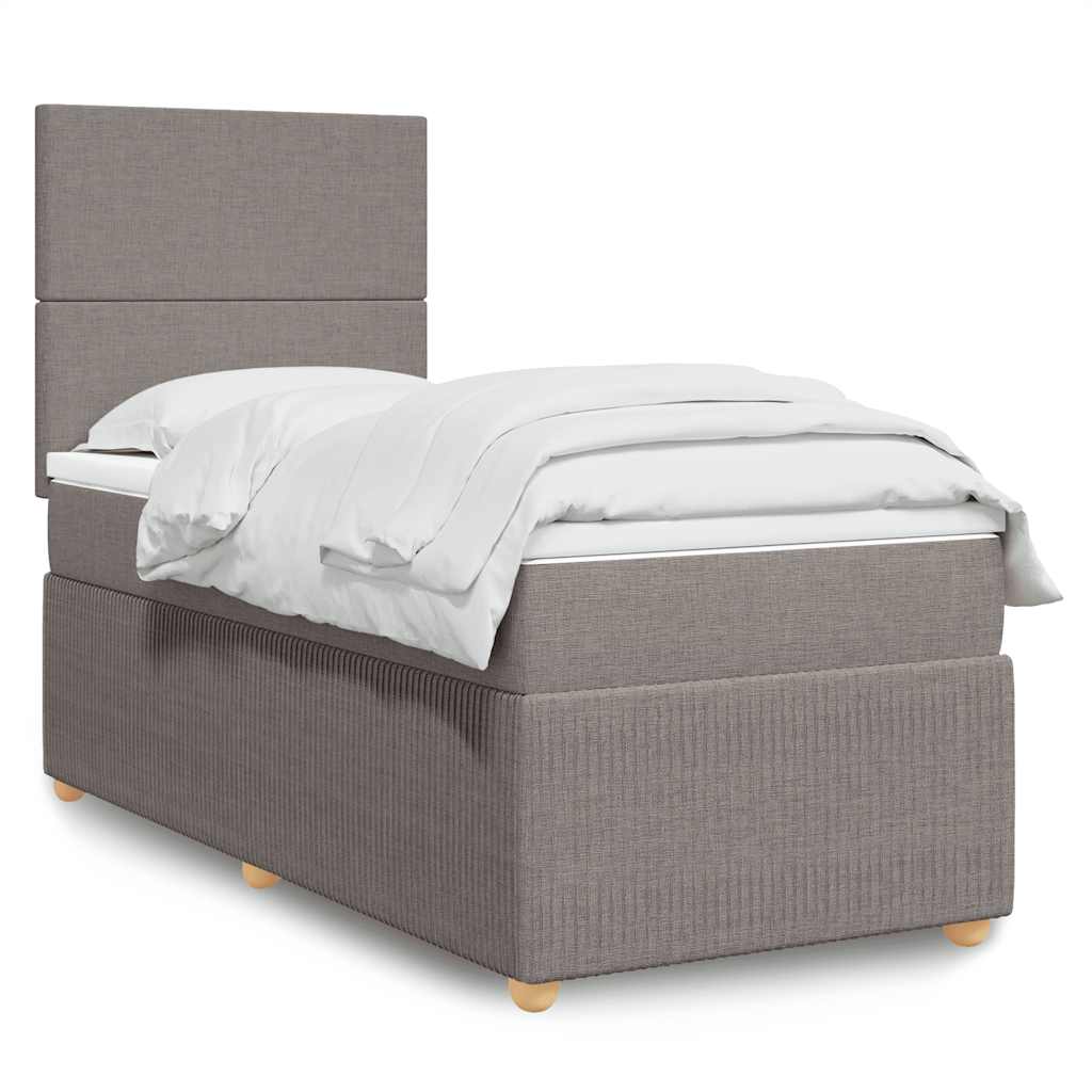 Giroletto a Molle con Materasso Tortora 90x190 cm in Tessuto