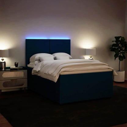 Giroletto a Molle con Materasso Blu 160x200 cm in Velluto