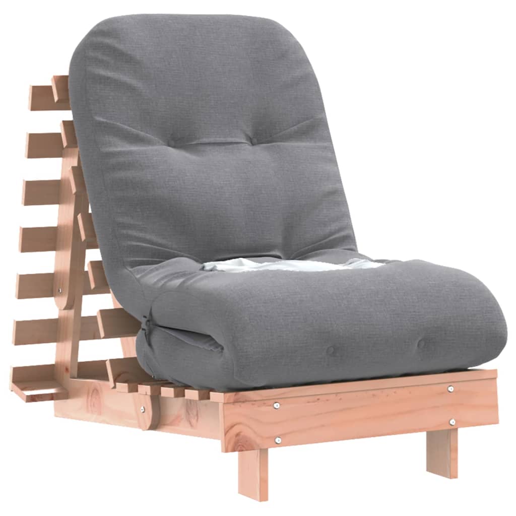 Divano Letto Futon con Materasso 60x206x11cm Massello Douglas