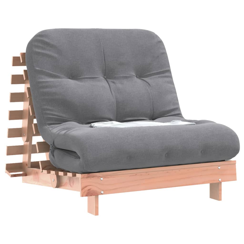 Divano Letto Futon con Materasso 80x206x11cm Massello Douglas