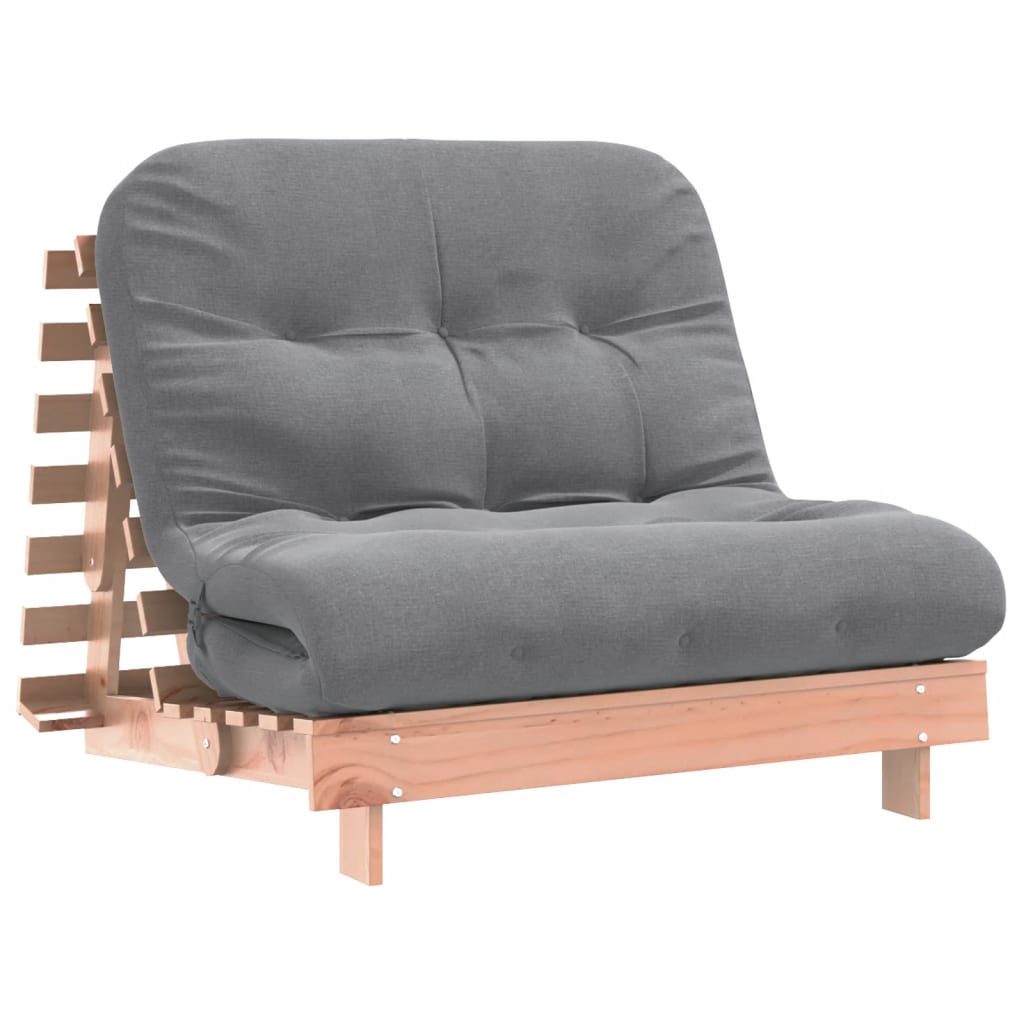 Divano Letto Futon con Materasso 100x206x11cm Massello Douglas