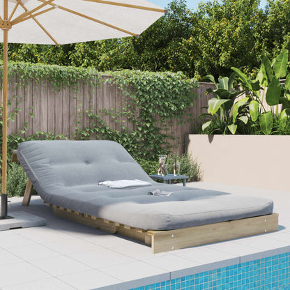 Divano Letto Futon con Materasso 100x206x11cm Pino Impregnato