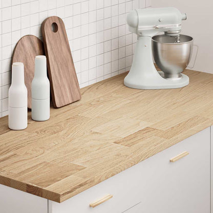 Piano di Lavoro Cucina 140x63,5x2,7 cm Legno Massello Rovere