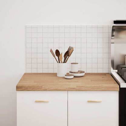 Piano di Lavoro Cucina 80x63,5x4 cm Legno Massello Rovere