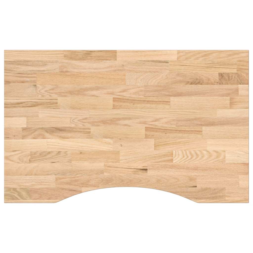 Piano Scrivania 80x50x2,5 cm Rovere Massello Non Trattato