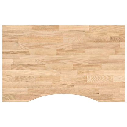 Piano Scrivania 80x50x2,5 cm Rovere Massello Non Trattato