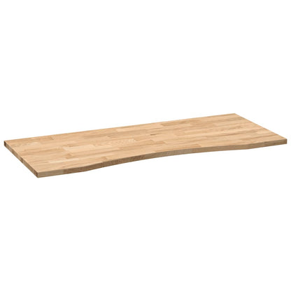 Piano Scrivania 120x50x2,5 cm Rovere Massello Non Trattato