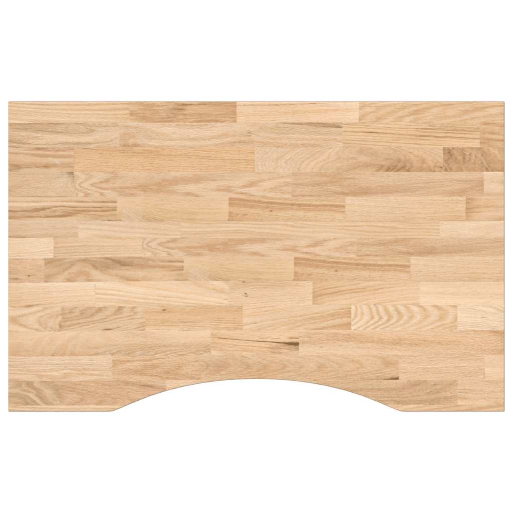 Piano Scrivania 80x60x2,5 cm Rovere Massello Non Trattato