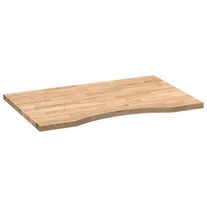 Piano Scrivania 80x60x2,5 cm Rovere Massello Non Trattato