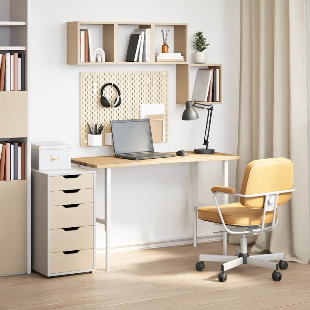 Piano Scrivania 120x60x2,5 cm Rovere Massello Non Trattato