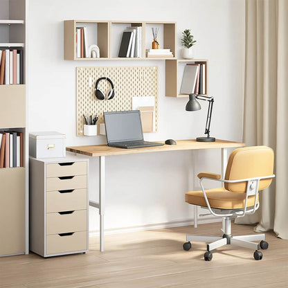 Piano Scrivania 140x60x2,5 cm Rovere Massello Non Trattato