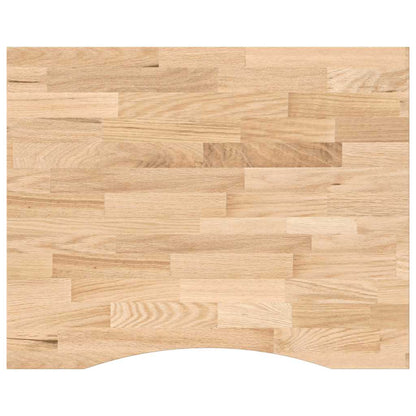 Piano Scrivania 100x80x2,5 cm Rovere Massello Non Trattato