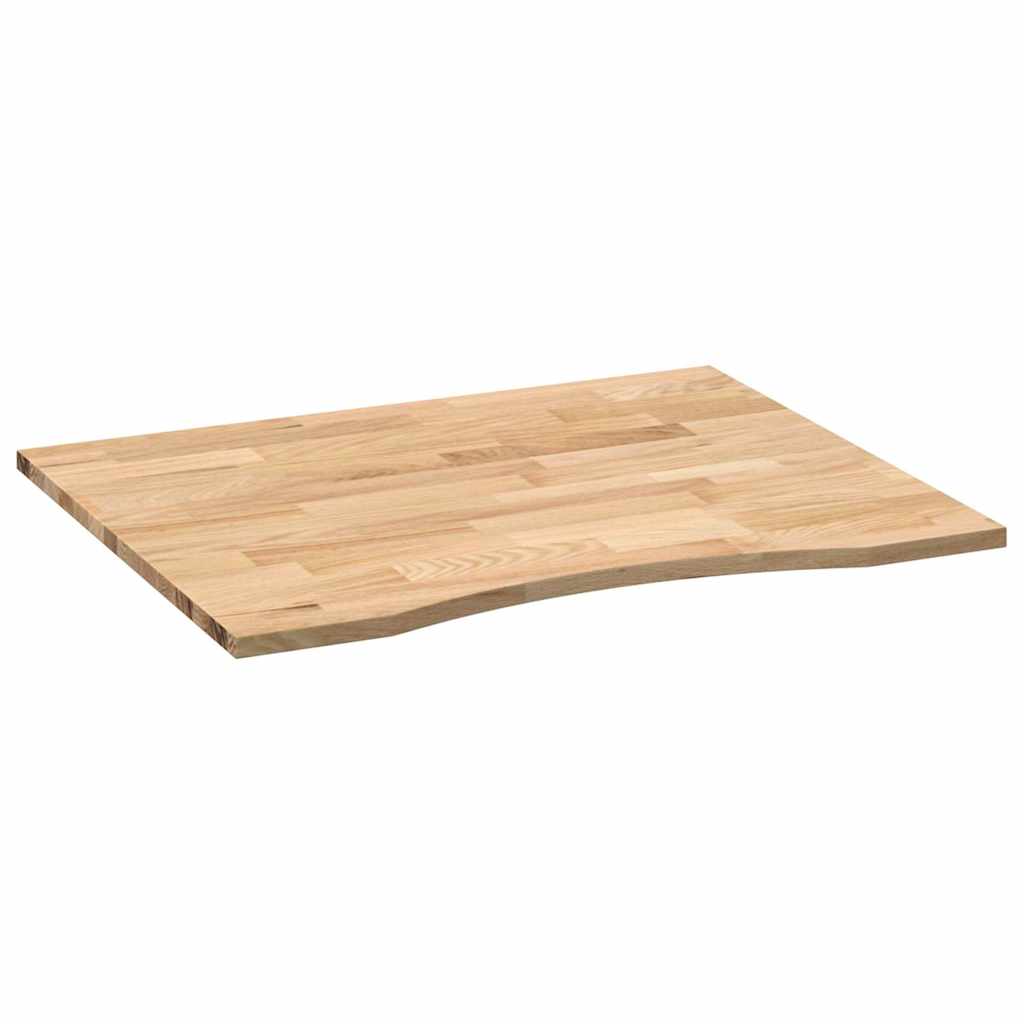 Piano Scrivania 100x80x2,5 cm Rovere Massello Non Trattato