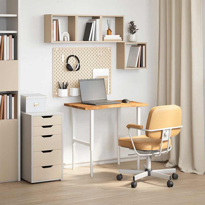 Piano Scrivania Marrone Chiaro 80x50x2,5 cm in Rovere Massello