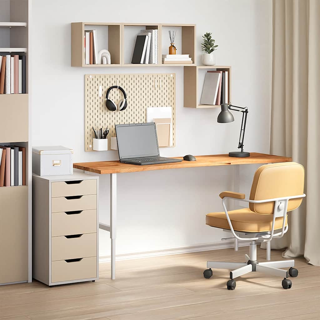 Piano Scrivania Marrone Chiaro 160x50x2,5 cm in Rovere Massello