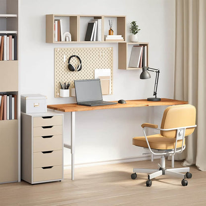 Piano Scrivania Marrone Chiaro 160x50x2,5 cm in Rovere Massello
