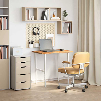 Piano Scrivania Marrone Chiaro 80x60x2,5 cm in Rovere Massello