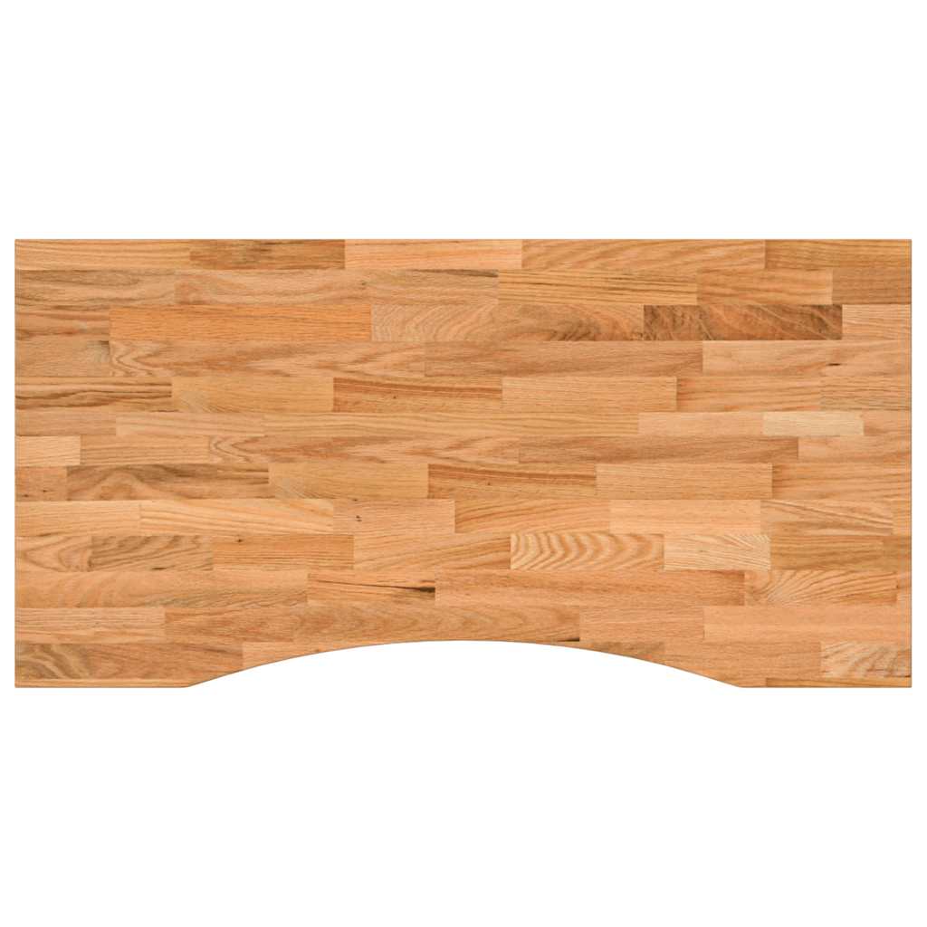 Piano Scrivania Marrone Chiaro 100x60x2,5 cm in Rovere Massello