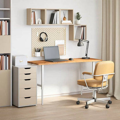Piano Scrivania Marrone Chiaro 140x60x2,5 cm in Rovere Massello