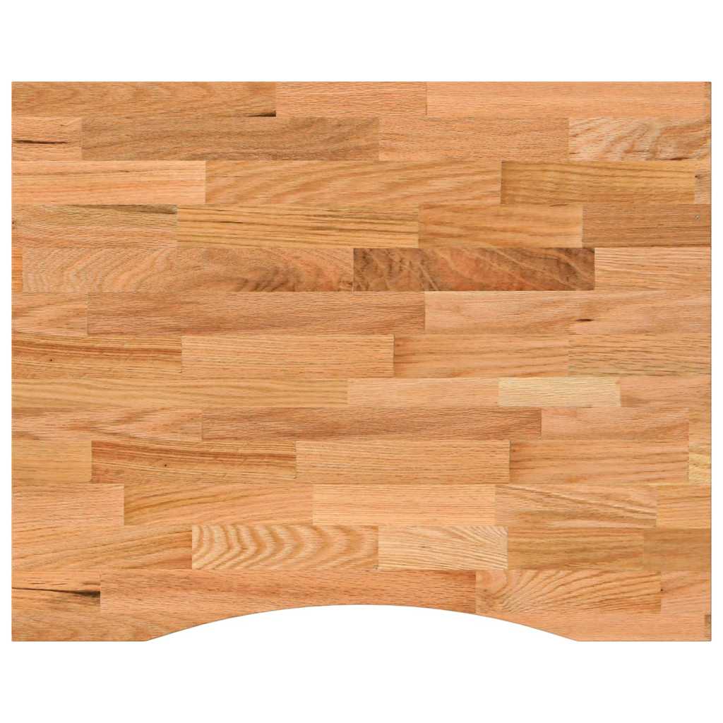 Piano Scrivania Marrone Chiaro 100x80x2,5 cm in Rovere Massello
