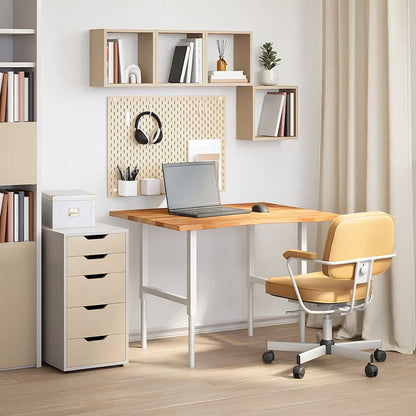 Piano Scrivania Marrone Chiaro 100x80x2,5 cm in Rovere Massello