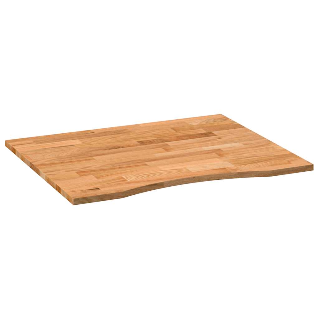 Piano Scrivania Marrone Chiaro 100x80x2,5 cm in Rovere Massello