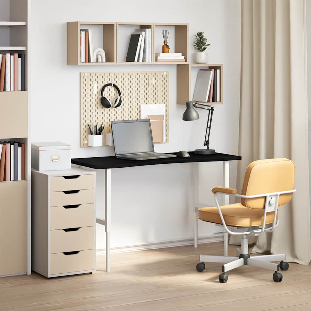 Piano Scrivania Marrone Scuro 120x50x2,5 cm in Rovere Massello