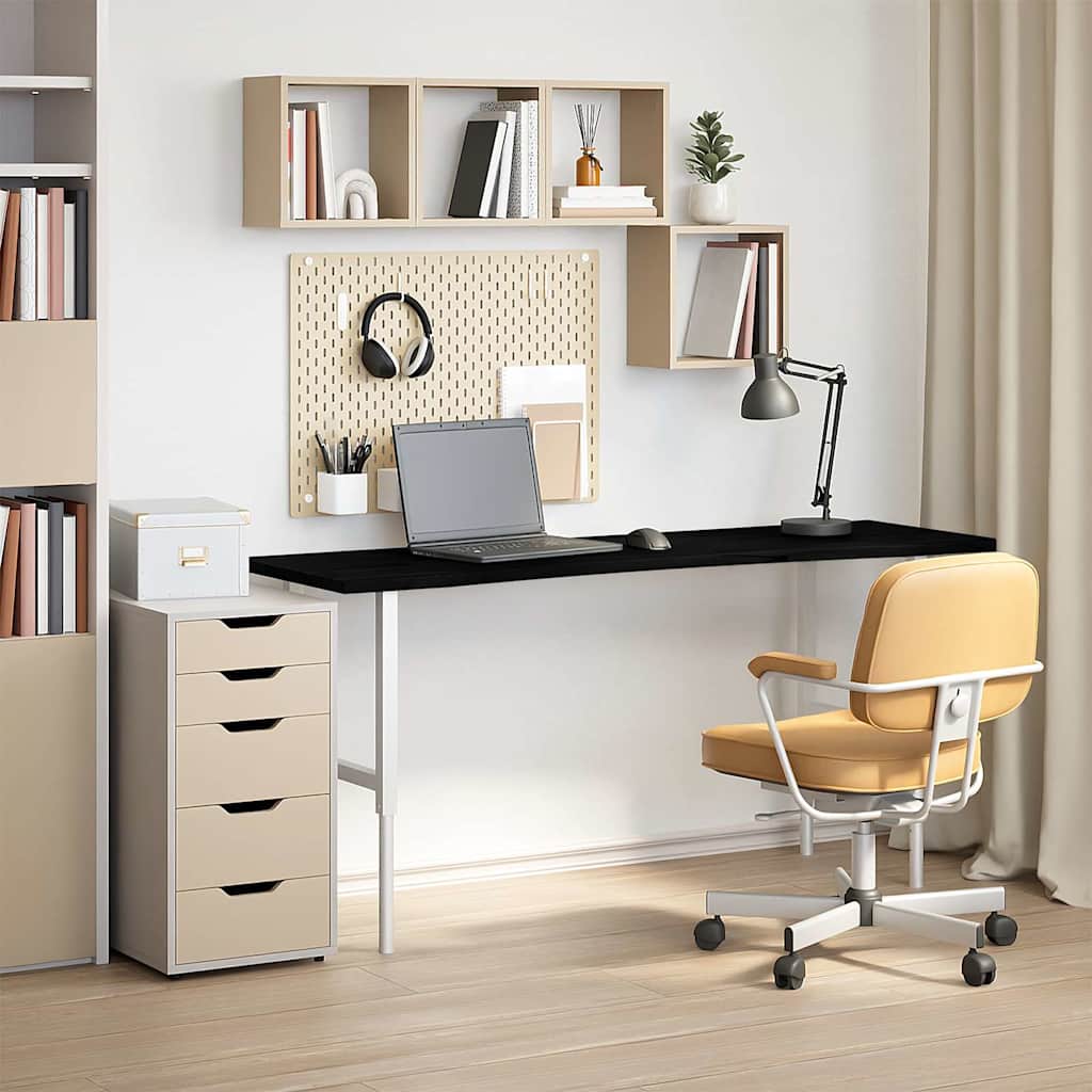Piano Scrivania Marrone Scuro 160x50x2,5 cm in Rovere Massello