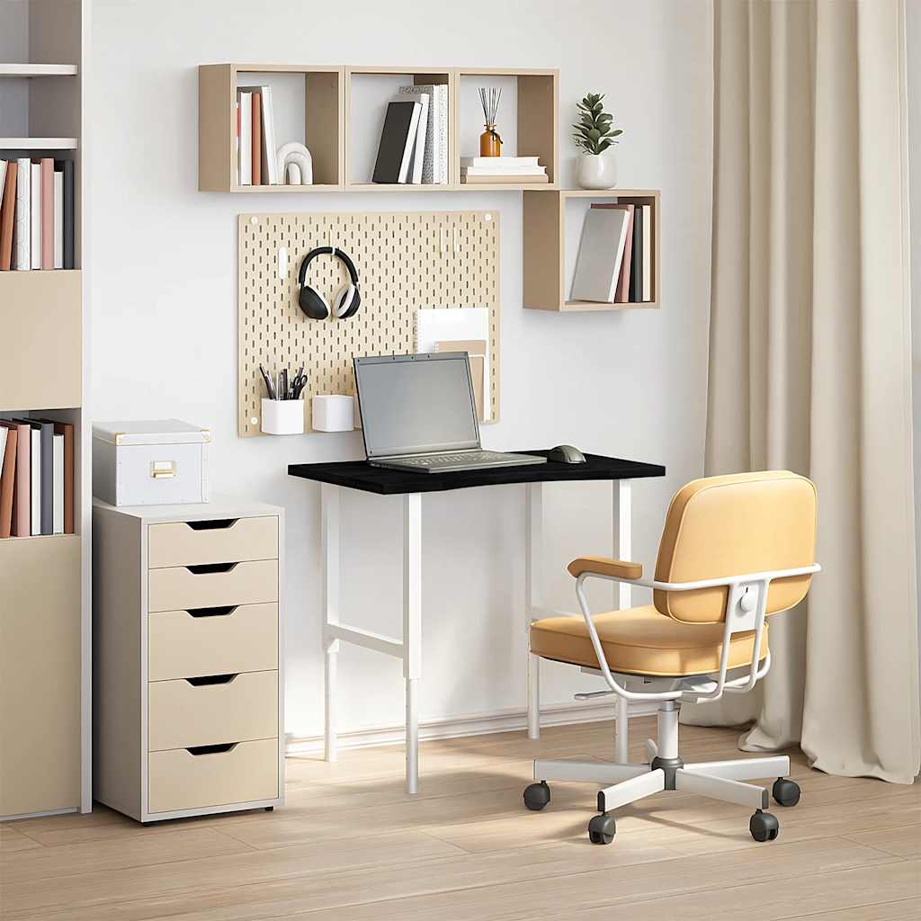 Piano Scrivania Marrone Scuro 80x60x2,5 cm in Rovere Massello