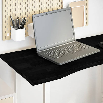 Piano Scrivania Marrone Scuro 100x60x2,5 cm in Rovere Massello