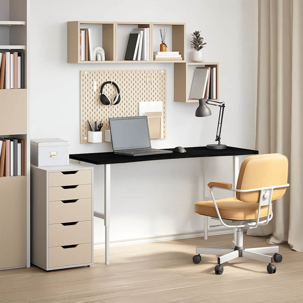 Piano Scrivania Marrone Scuro 140x60x2,5 cm in Rovere Massello