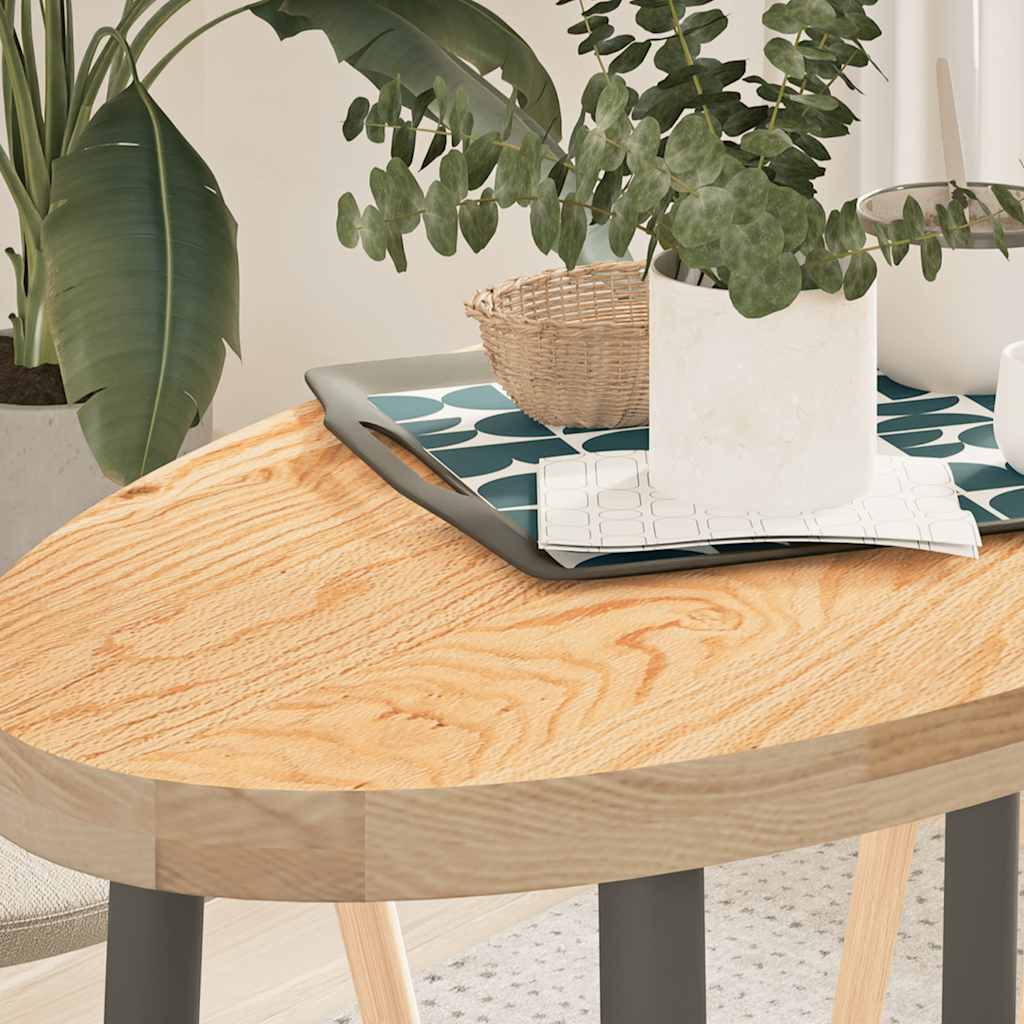 Piano per Tavolo 100x50x4 cm in Rovere Massello Ovale