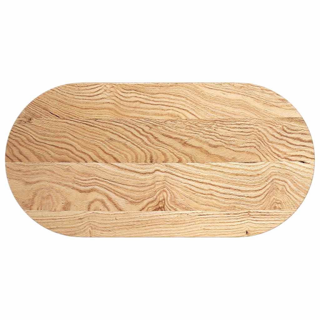 Piano per Tavolo 100x50x2 cm in Rovere Massello Ovale