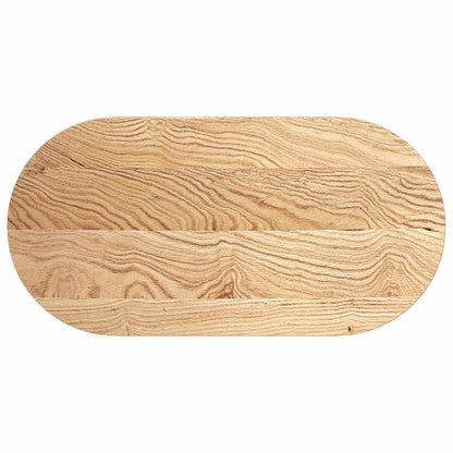 Piano per Tavolo 100x50x2 cm in Rovere Massello Ovale