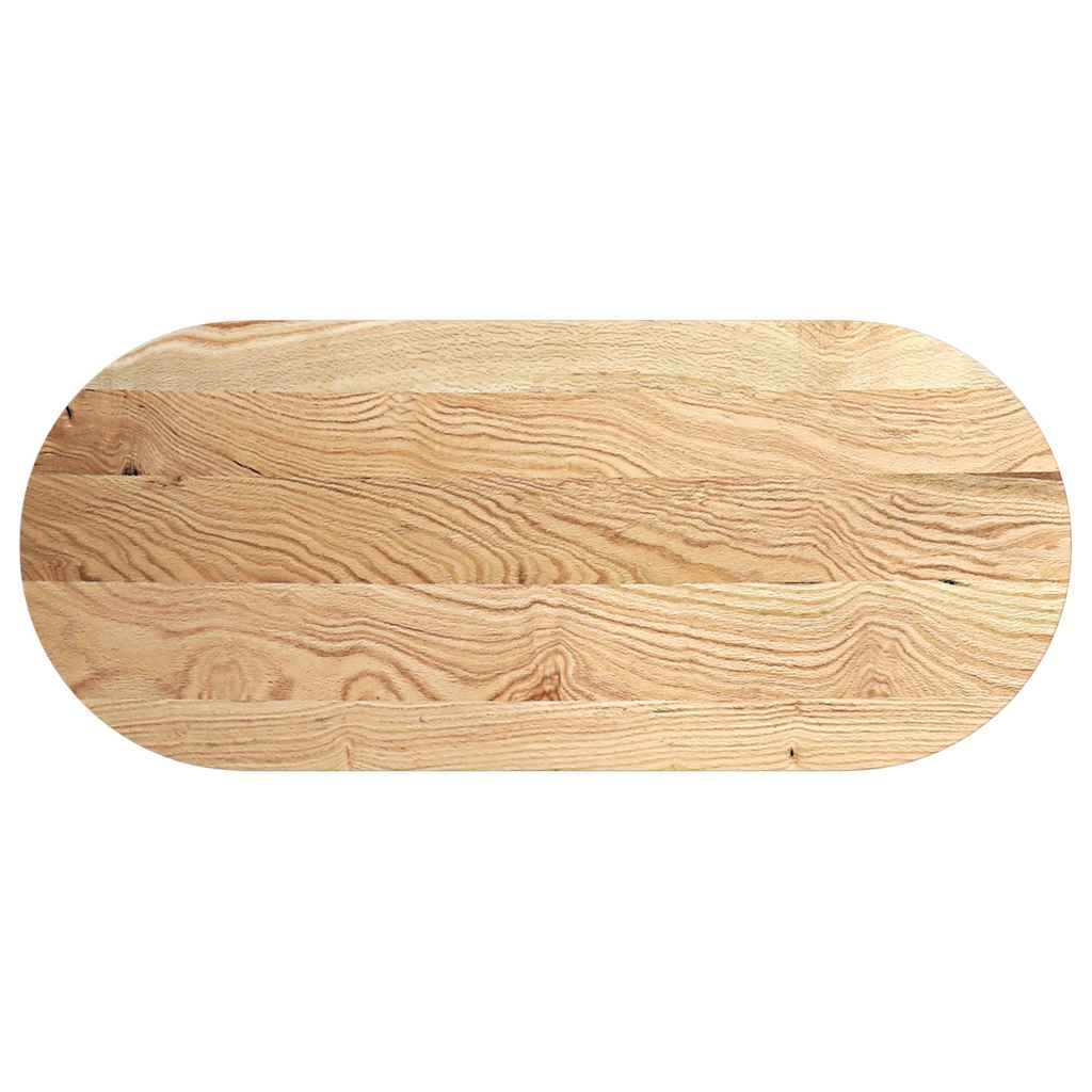 Piano per Tavolo 140x60x4 cm in Rovere Massello Ovale
