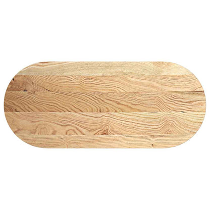 Piano per Tavolo 140x60x4 cm in Rovere Massello Ovale