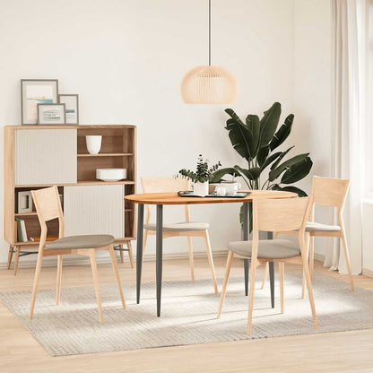 Piano Tavolo Marrone Chiaro 120x60x2cm in Rovere Massello Ovale