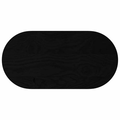 Piano Tavolo Marrone Scuro 80x40x2 cm in Rovere Massello Ovale