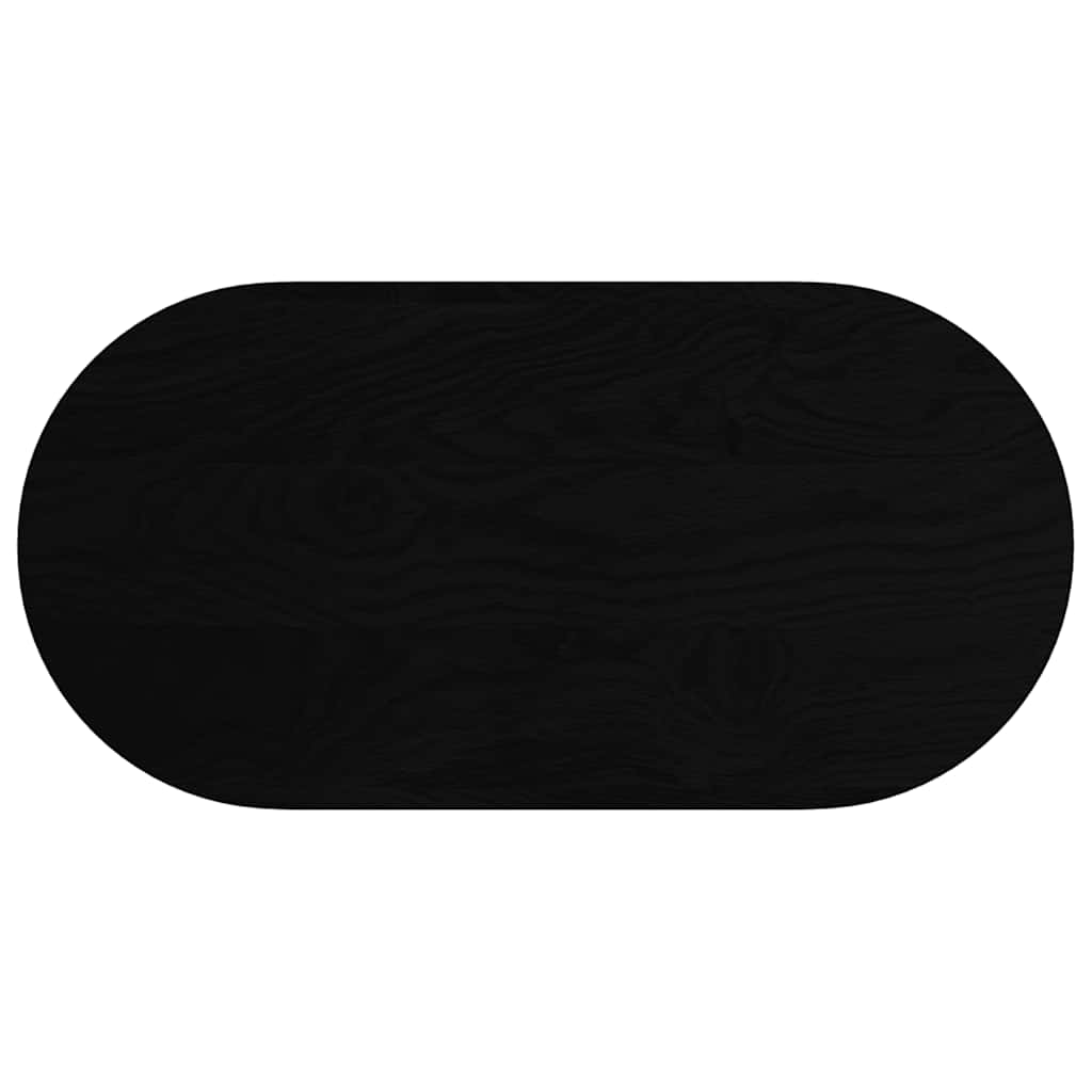 Piano Tavolo Marrone Scuro 100x50x2 cm in Rovere Massello Ovale