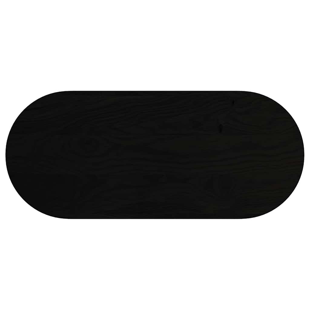 Piano Tavolo Marrone Scuro 140x60x2 cm in Rovere Massello Ovale