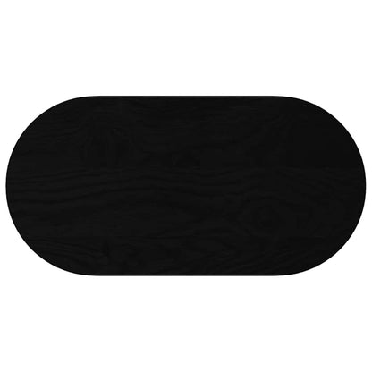 Piano Tavolo Marrone Scuro 80x40x4 cm in Rovere Massello Ovale