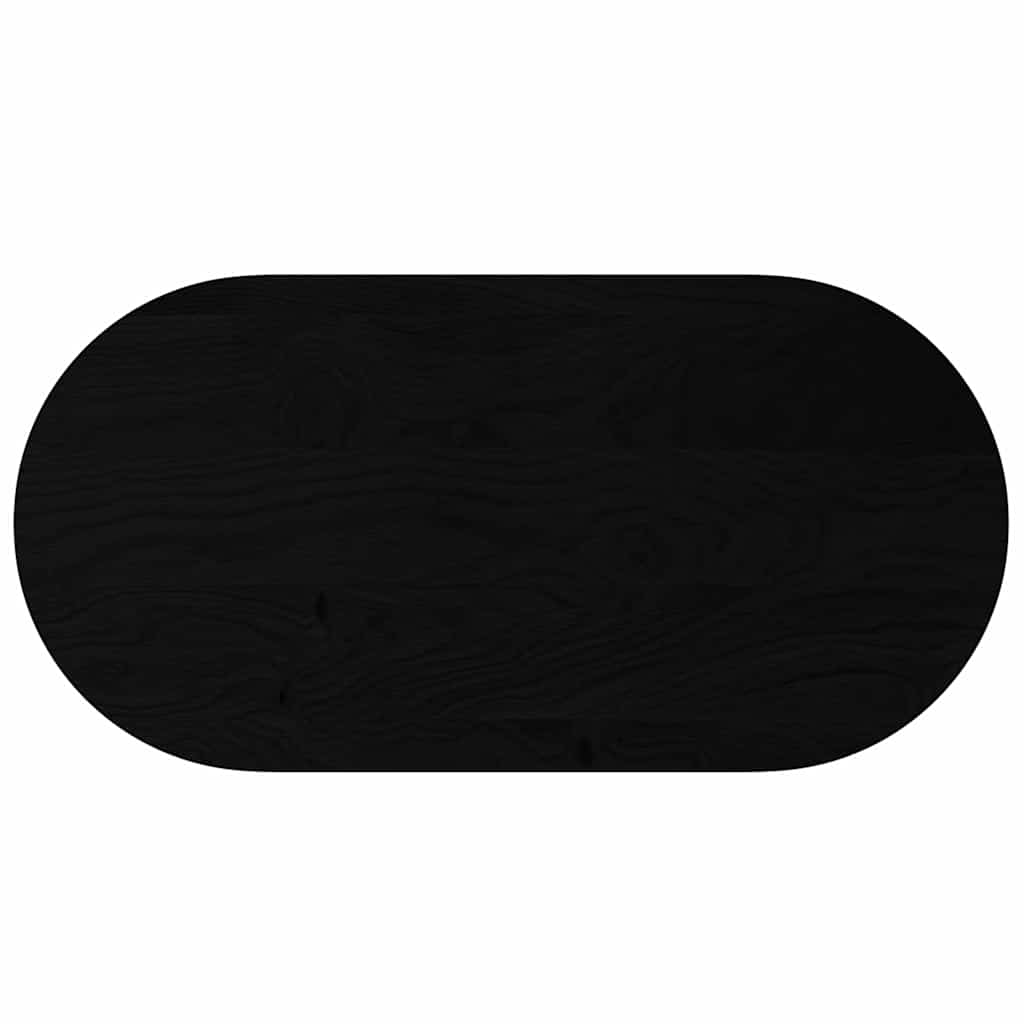 Piano Tavolo Marrone Scuro 120x60x4 cm in Rovere Massello Ovale