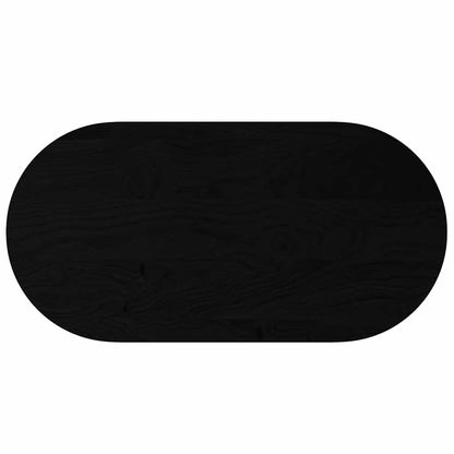 Piano Tavolo Marrone Scuro 120x60x4 cm in Rovere Massello Ovale
