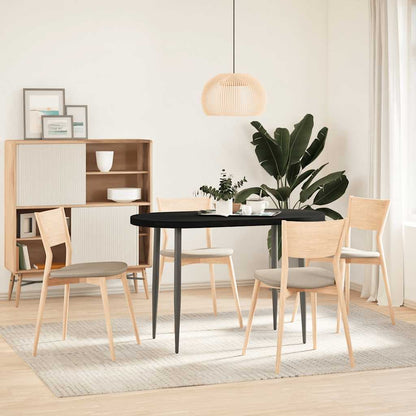 Piano Tavolo Marrone Scuro 120x60x4 cm in Rovere Massello Ovale