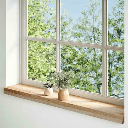 Davanzali 2 pz Non Trattati 80x15x2 cm Legno Massello di Rovere