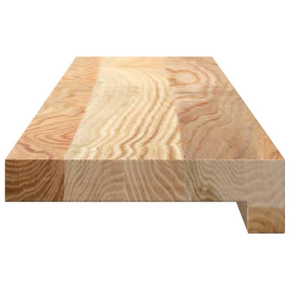 Davanzali 2 pz Non Trattati 80x15x2 cm Legno Massello di Rovere